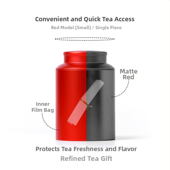 Metalinė arbatos laikymo skardinė, sandari, Kinijos stiliaus, talpa 100 g arba 200 g