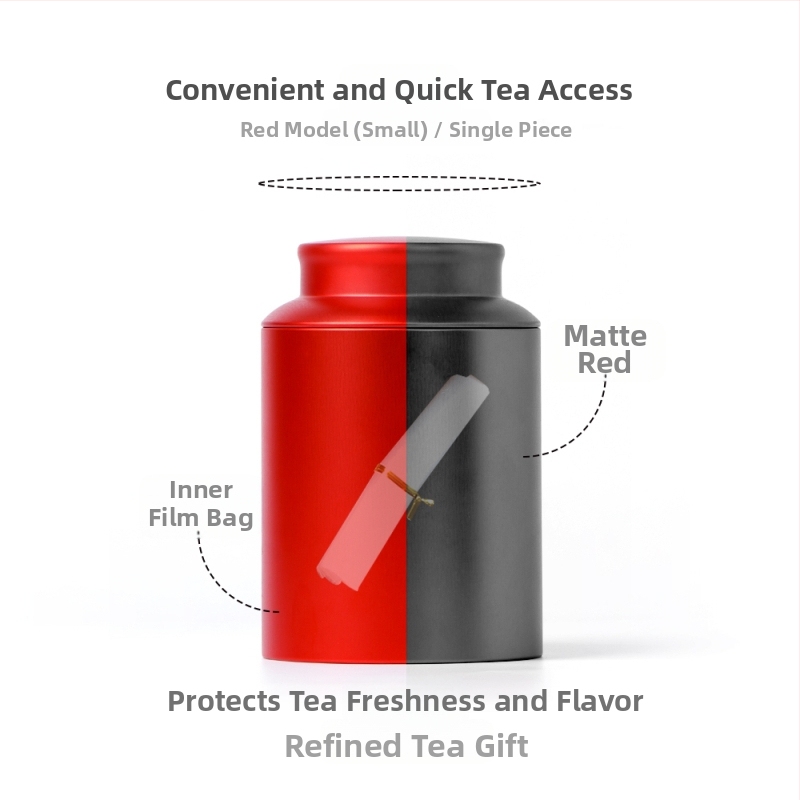 Метална запечатана кутия за чай, китайски стил, капацитет 100 g eller 200 g.
