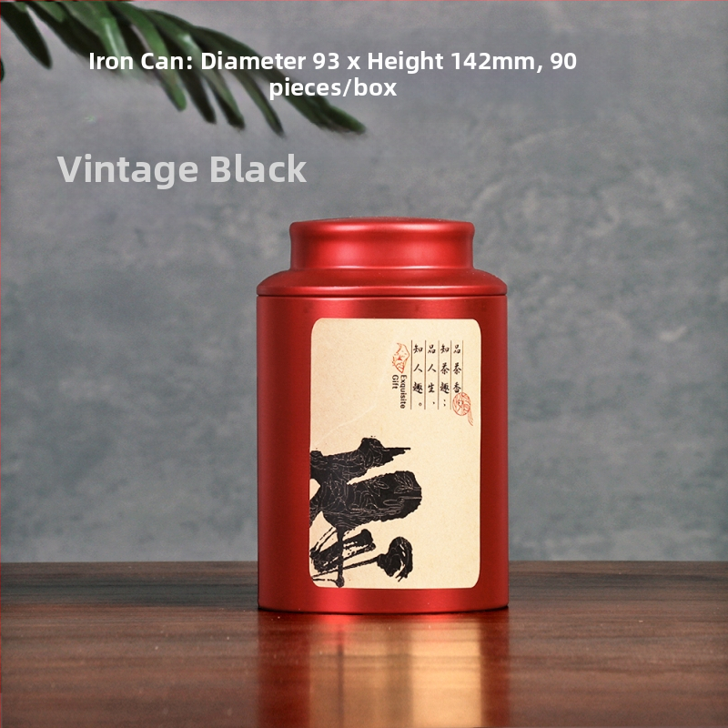 Metalinė arbatos laikymo skardinė, sandari, Kinijos stiliaus, talpa 100 g arba 200 g