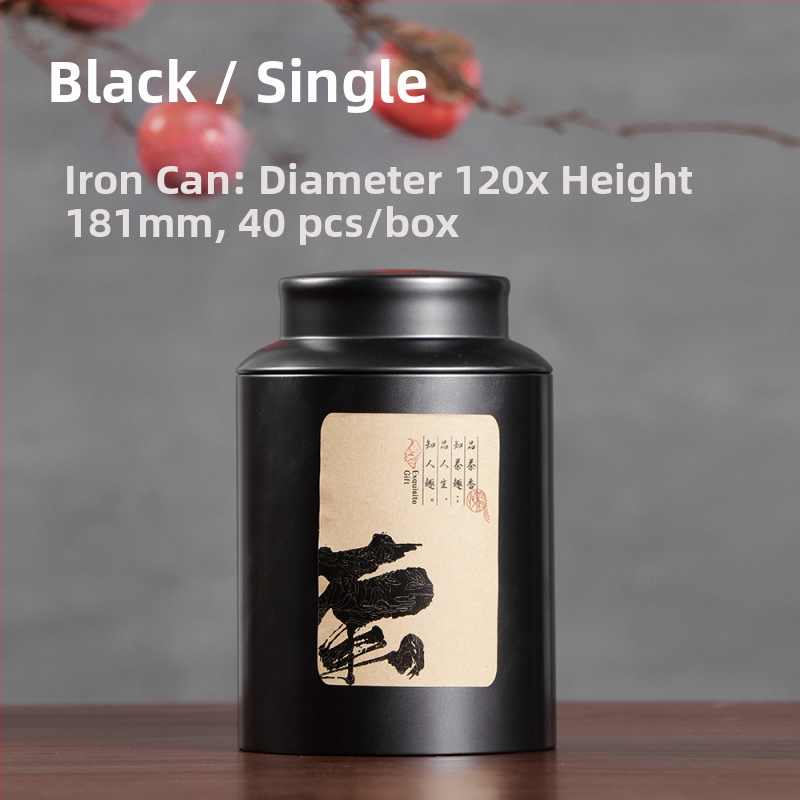 Metalinė arbatos laikymo skardinė, sandari, Kinijos stiliaus, talpa 100 g arba 200 g