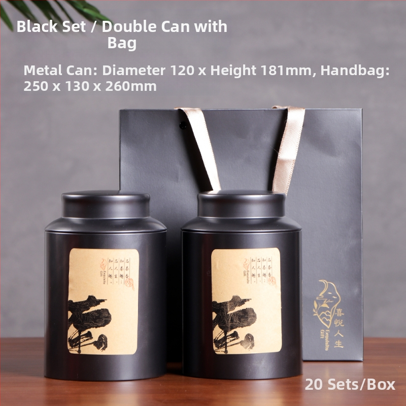 Metalinė arbatos laikymo skardinė, sandari, Kinijos stiliaus, talpa 100 g arba 200 g