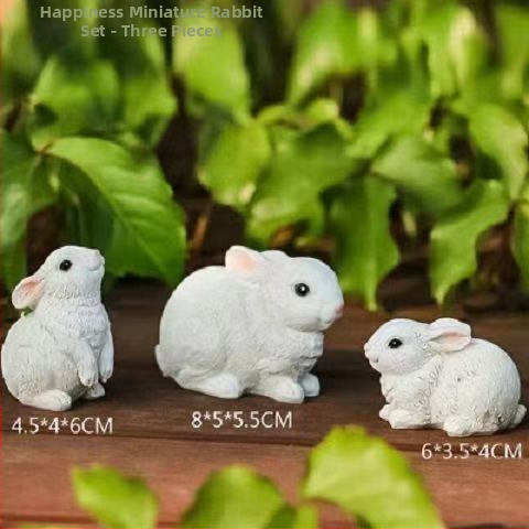 Λαγουδάκι μικροτοπίο μπονσάι διακοσμητικό για μπαλκόνι κήπο — συνθετική ρητίνη, 3D μοντελισμός, ιδανικό δώρο γενεθλίων για συμμαθητές