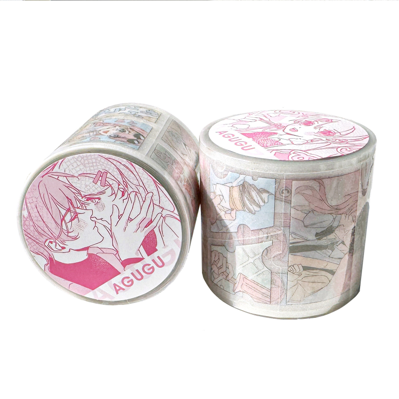 PET lipduku juostelė su iškirptomis formomis karikatūrų stiliuje — idealiai dovana absolventams ir vakarėliams; tinka suaugusiems, poroms, vaikams ir klasiokams