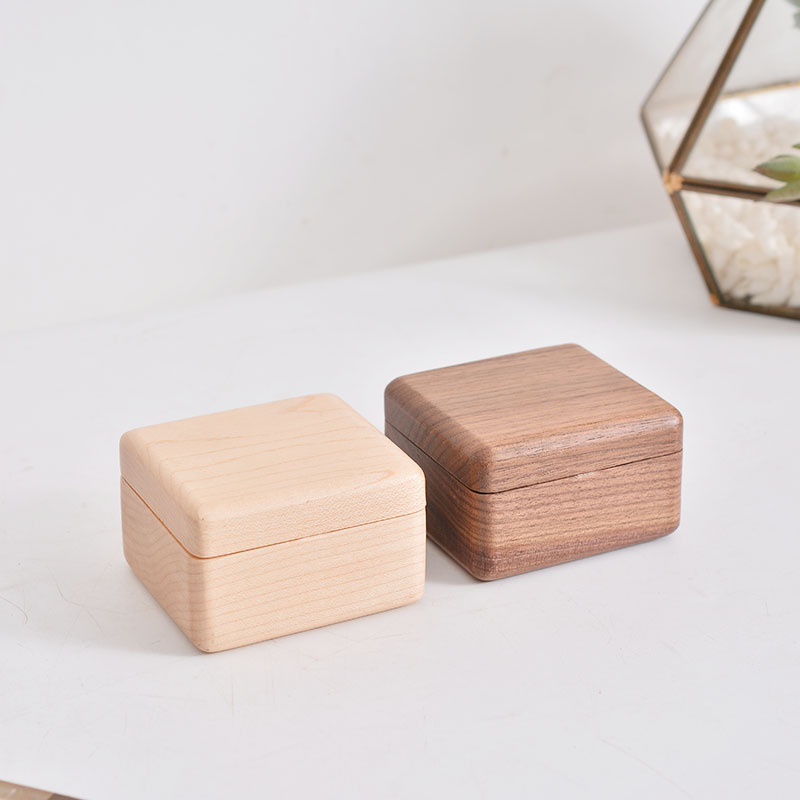 Glazbena kutija od masivnog drva s javorovim mehanizmom, moderni minimalistički stil, stolni ukras