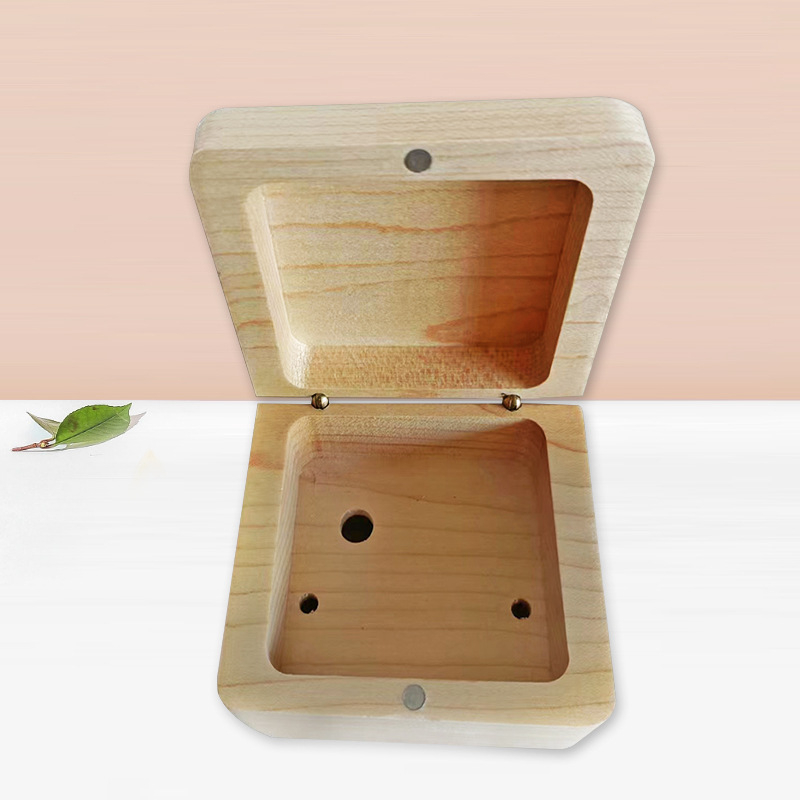 Glazbena kutija od masivnog drva s javorovim mehanizmom, moderni minimalistički stil, stolni ukras