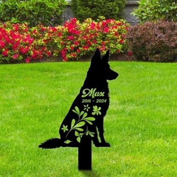 Кучешки градински силует - метална земна стойка; Материал: Друг; Стил: Друг; Вид закрепване: Земно