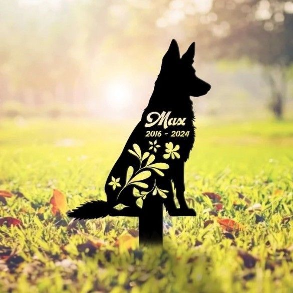 Кучешки градински силует - метална земна стойка; Материал: Друг; Стил: Друг; Вид закрепване: Земно