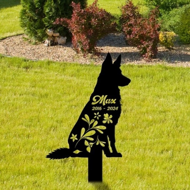 Кучешки градински силует - метална земна стойка; Материал: Друг; Стил: Друг; Вид закрепване: Земно