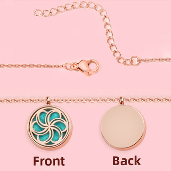 Κολιέ Αρωματοθεραπείας από τιτάνιο ατσάλι - Κενός γεωμετρικός σχεδιασμός, Διαχύτης αιθέριων ελαίων