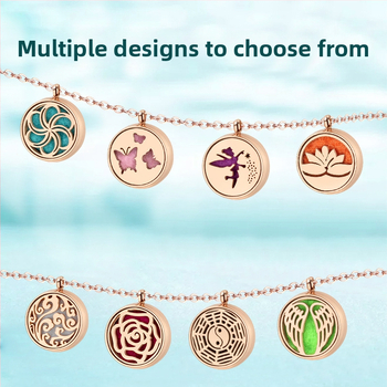 Κολιέ Αρωματοθεραπείας από τιτάνιο ατσάλι - Κενός γεωμετρικός σχεδιασμός, Διαχύτης αιθέριων ελαίων