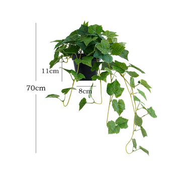 Delison φυτό σε γλάστρα με μεταξωτά άνθη – τεχνητή διακόσμηση πρασινάδας για σκανδιναβικό στυλ οικίας, κατάλληλο για φωτογράφηση