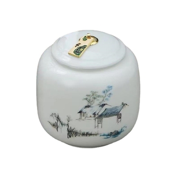 Keraaminiai arbatos skardinės dovaninėje dėžutėje, atsparios drėgmei, uždarytos, su įmonės logotipu spausdinta, 12 vnt