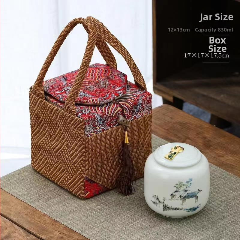 Keraaminiai arbatos skardinės dovaninėje dėžutėje, atsparios drėgmei, uždarytos, su įmonės logotipu spausdinta, 12 vnt