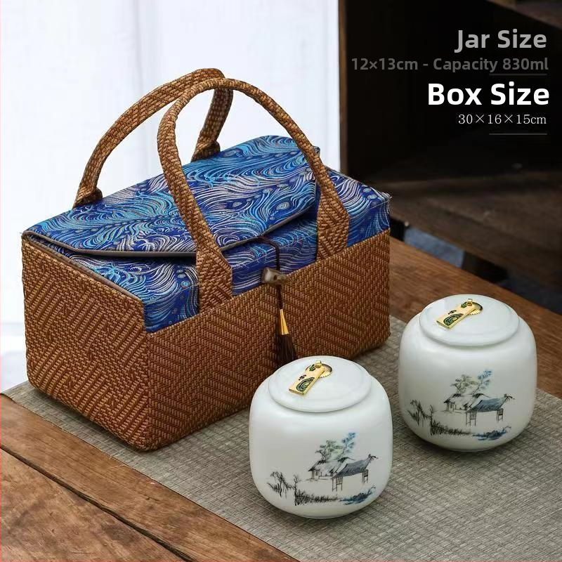 Keraaminiai arbatos skardinės dovaninėje dėžutėje, atsparios drėgmei, uždarytos, su įmonės logotipu spausdinta, 12 vnt