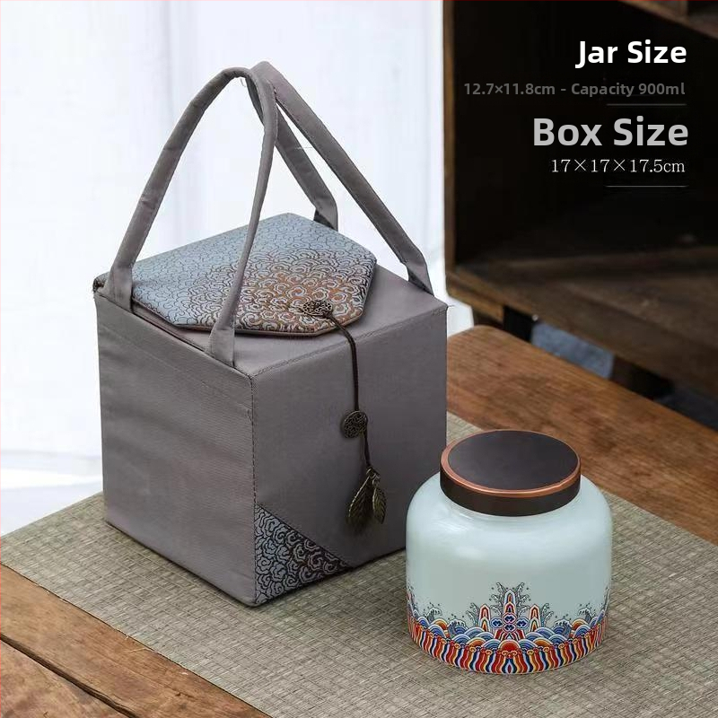 Keraaminiai arbatos skardinės dovaninėje dėžutėje, atsparios drėgmei, uždarytos, su įmonės logotipu spausdinta, 12 vnt