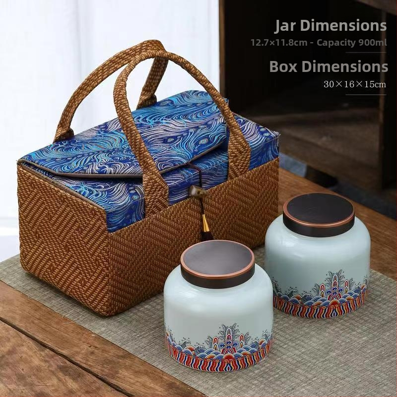 Keraaminiai arbatos skardinės dovaninėje dėžutėje, atsparios drėgmei, uždarytos, su įmonės logotipu spausdinta, 12 vnt