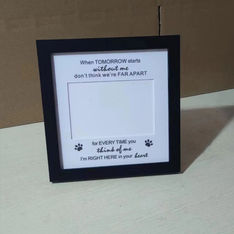 Фоторамка за домашни любимци – мемориална дървена фоторамка за котки и кучета за стена (Дървена; Фоторамка; Дом/Офис употреба)