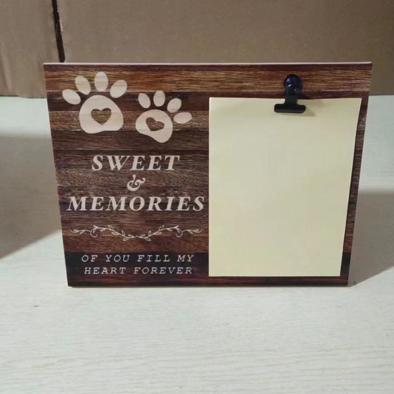 Фоторамка за домашни любимци – мемориална дървена фоторамка за котки и кучета за стена (Дървена; Фоторамка; Дом/Офис употреба)