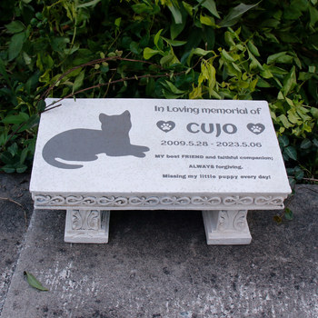 Διακοσμητικό εξωτερικού χώρου από ρητίνη για μνημείο κατοικίδιου με UV εκτύπωση επιγραφής, μοντέρνος μινιμαλιστικός σχεδιασμός