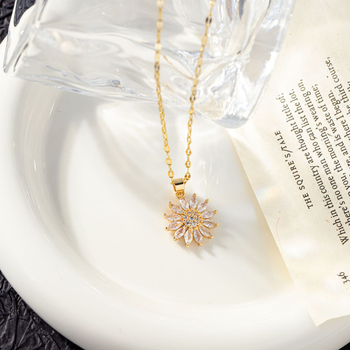 Κολιέ από τιτάνιο ατσάλι με μικροεπίχωση, κρεμαστό από χαλκό, Ο-αλυσίδα, μινιμαλιστικό στυλ