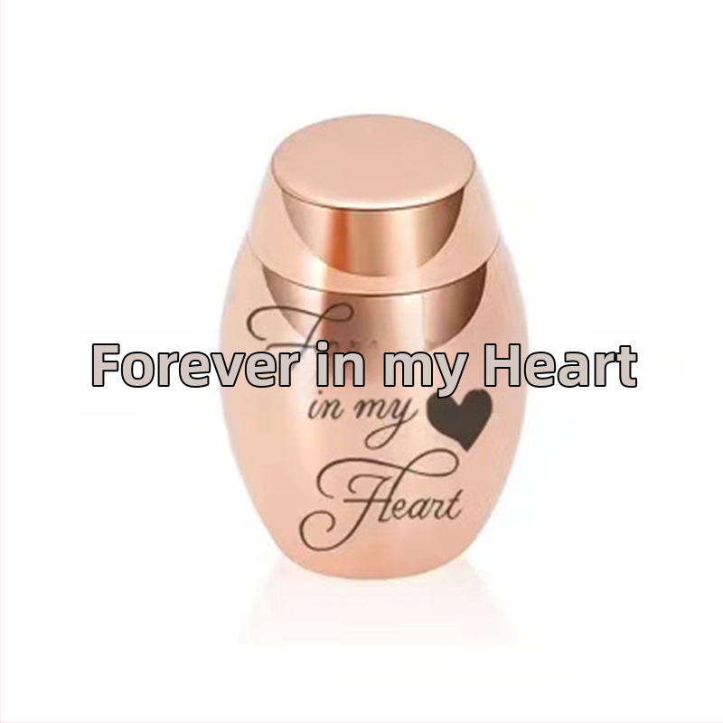 Nerūdijančio plieno urna pelnams, modernus minimalistinis dizainas, pusiau rankinis ir mašininis graviravimas, pritaikoma, logotipo spausdinimas galimas