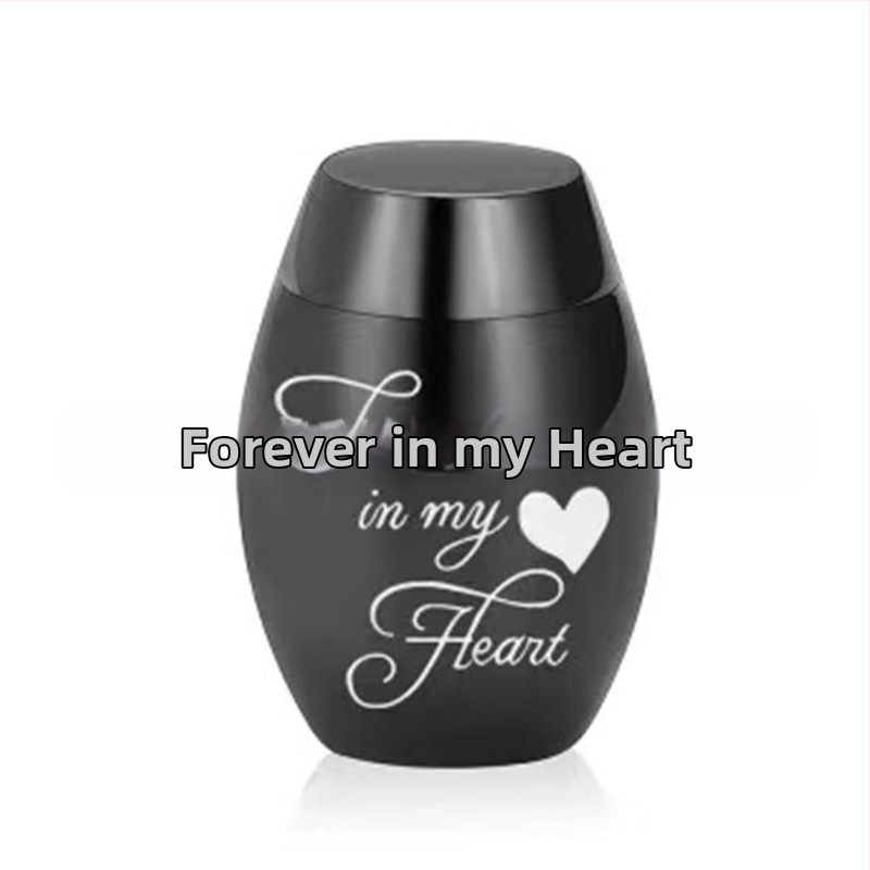 Nerūdijančio plieno urna pelnams, modernus minimalistinis dizainas, pusiau rankinis ir mašininis graviravimas, pritaikoma, logotipo spausdinimas galimas