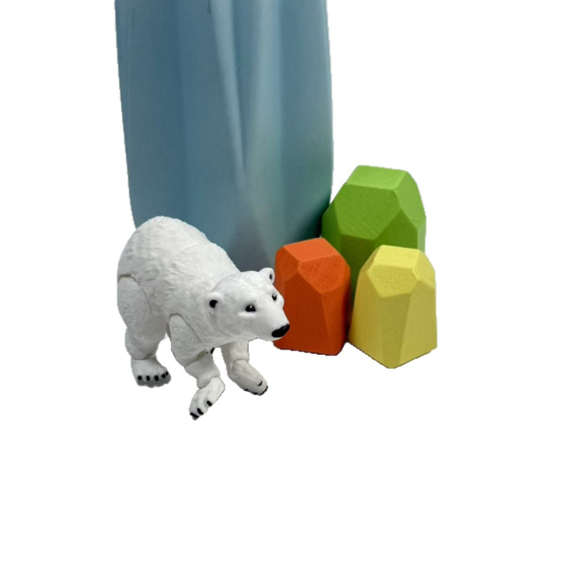 Полярна мечка сувенир, PLA, 3D печат, модерен арт стил, фигура на симулирано животно