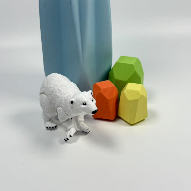 Полярна мечка сувенир, PLA, 3D печат, модерен арт стил, фигура на симулирано животно