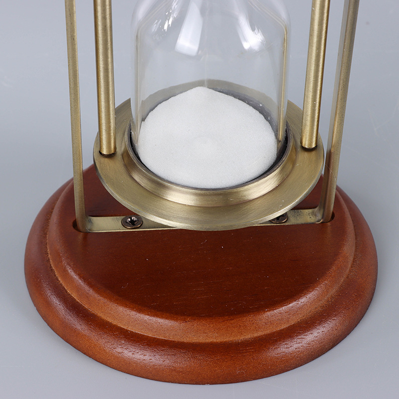 Stiklinis smėlio laikrodis pakabukas, rankų darbo