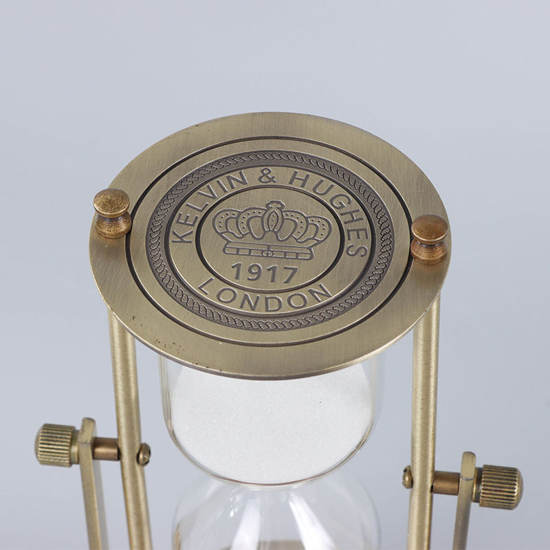 Stiklinis smėlio laikrodis pakabukas, rankų darbo