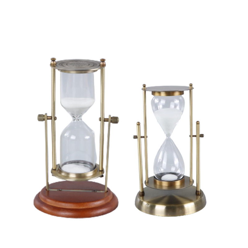 Stiklinis smėlio laikrodis pakabukas, rankų darbo