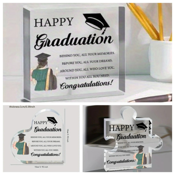 Ακρυλικός διακοσμητικός με ακανόνιστο σχήμα για αποφοίτηση, στυλ μοντέρνας τέχνης, εκτύπωση, ιδανικό δώρο για δάσκαλο.