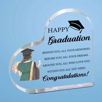 Ακρυλικός διακοσμητικός με ακανόνιστο σχήμα για αποφοίτηση, στυλ μοντέρνας τέχνης, εκτύπωση, ιδανικό δώρο για δάσκαλο.