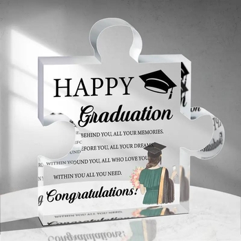 Ακρυλικός διακοσμητικός με ακανόνιστο σχήμα για αποφοίτηση, στυλ μοντέρνας τέχνης, εκτύπωση, ιδανικό δώρο για δάσκαλο.