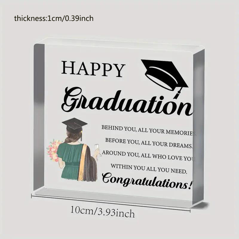 Ακρυλικός διακοσμητικός με ακανόνιστο σχήμα για αποφοίτηση, στυλ μοντέρνας τέχνης, εκτύπωση, ιδανικό δώρο για δάσκαλο.