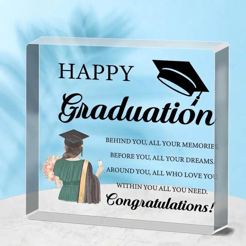 Ακρυλικός διακοσμητικός με ακανόνιστο σχήμα για αποφοίτηση, στυλ μοντέρνας τέχνης, εκτύπωση, ιδανικό δώρο για δάσκαλο.