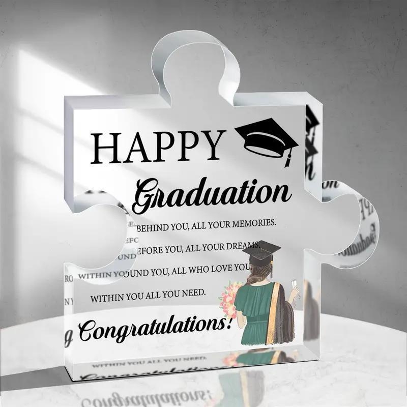 Ακρυλικός διακοσμητικός με ακανόνιστο σχήμα για αποφοίτηση, στυλ μοντέρνας τέχνης, εκτύπωση, ιδανικό δώρο για δάσκαλο.