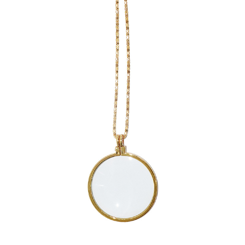 Kaklo pakabukas su didinamuoju lupu skaitymui, iš cinko lydinio, 5x didinimas, objektyvo skersmuo 40 mm, modelis JHS360