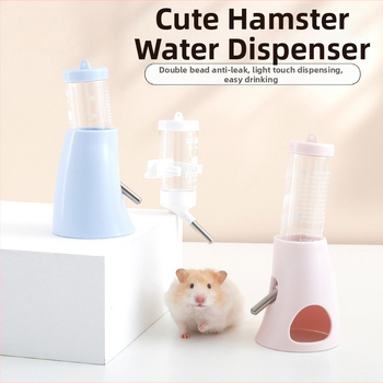 Plastmasas hamstera ūdens pudelīte ar bumbiņas dozatoru un pakarināmu turētāju, 100 g