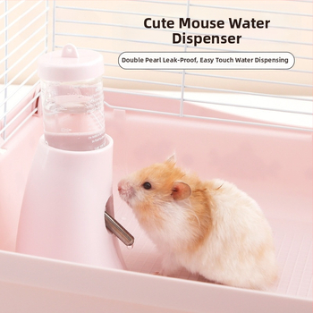 Plastmasas hamstera ūdens pudelīte ar bumbiņas dozatoru un pakarināmu turētāju, 100 g