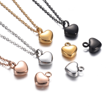 Nerūdijančio plieno mažas širdies formos pakabukas – graviruojamas atminimo papuošalas pelenams