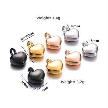 Nerūdijančio plieno mažas širdies formos pakabukas – graviruojamas atminimo papuošalas pelenams