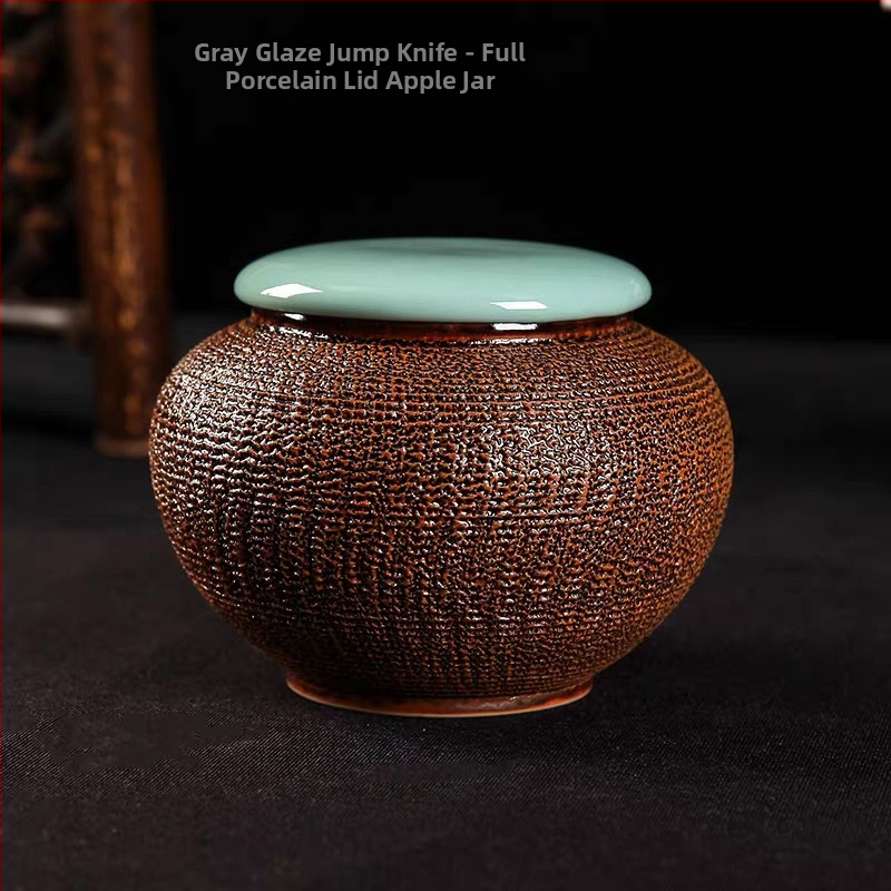 Keraminė celadon arbatos laikymo tara, sandariai uždaryta, prekinis ženklas Yiyun, dovanų dėžutė