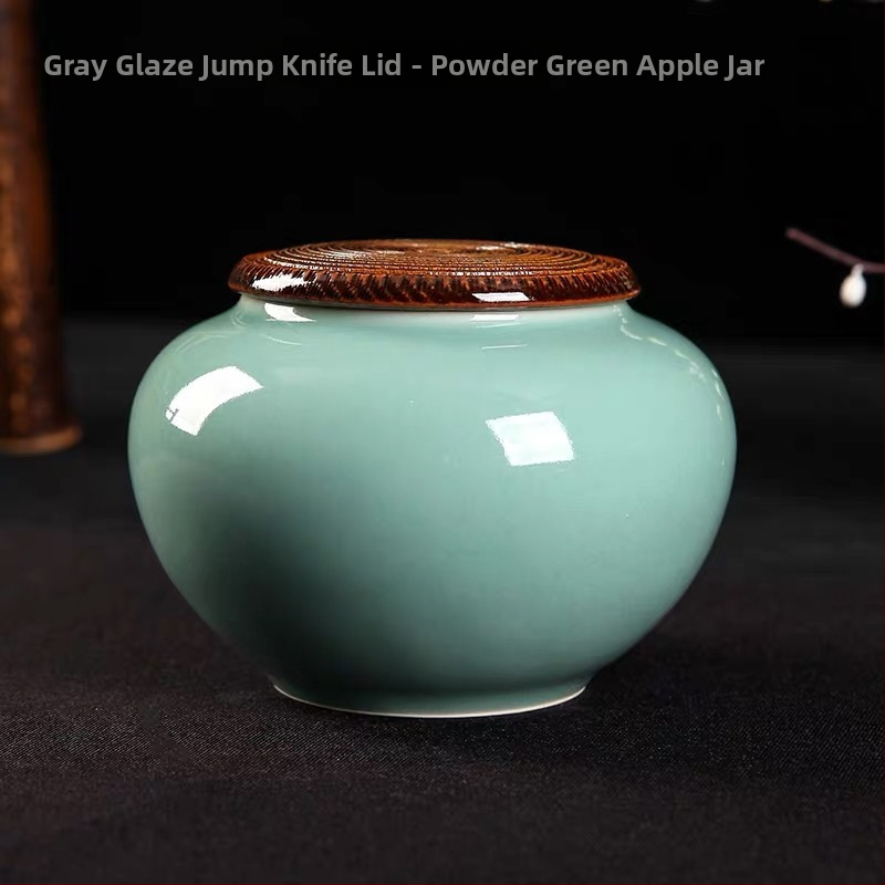 Keraminė celadon arbatos laikymo tara, sandariai uždaryta, prekinis ženklas Yiyun, dovanų dėžutė