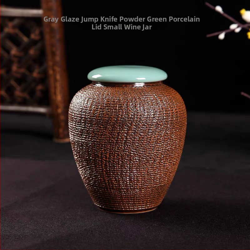 Keraminė celadon arbatos laikymo tara, sandariai uždaryta, prekinis ženklas Yiyun, dovanų dėžutė