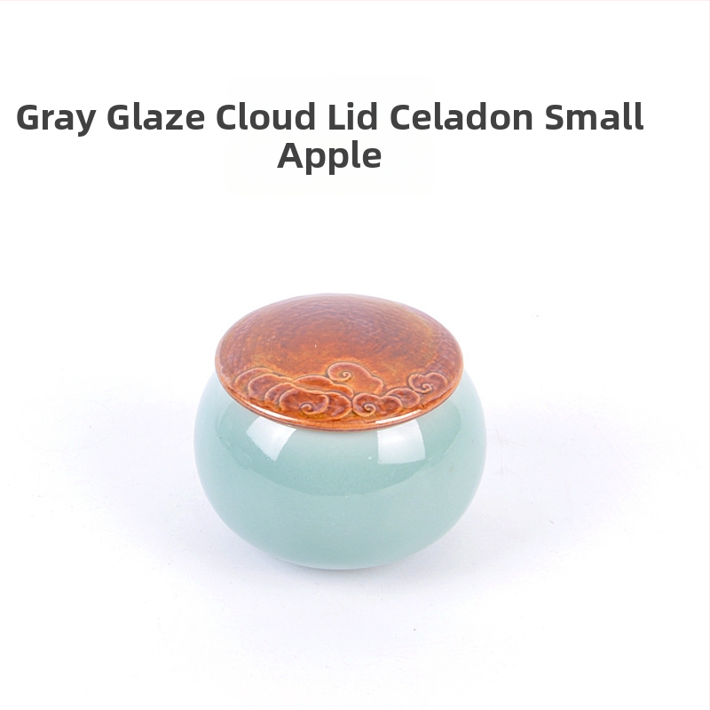 Keraminė celadon arbatos laikymo tara, sandariai uždaryta, prekinis ženklas Yiyun, dovanų dėžutė