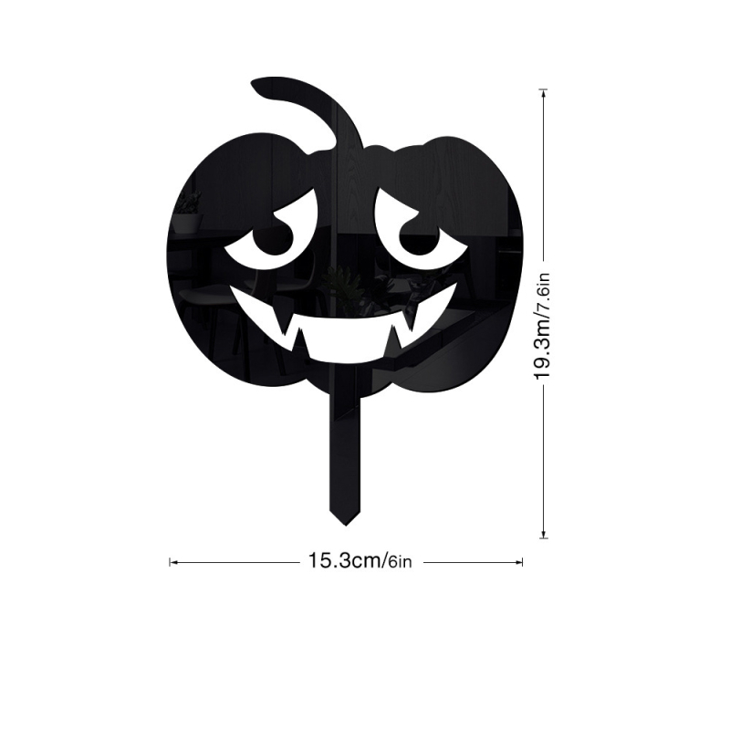 Vanjska akrilna dekorativna figura za dvorište – silueta Halloween, ukras dvorišta s kolikom za zabijanje u zemlju