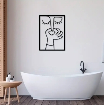 Fém falikép – vicces vécé humorral (toalett jel) | Geometriai forma | Anyag: fém | Csomagolás: karton | Alkalmas otthonra, irodába, szállodába/étterembe