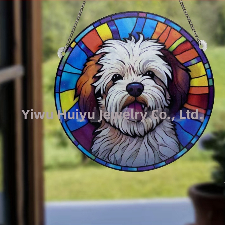 Διακοσμητικό παραθύρου με ακρυλικό σκύλο σε ζωγραφική, Huiyu, μοντέρνο στυλ τέχνης, εκτύπωση