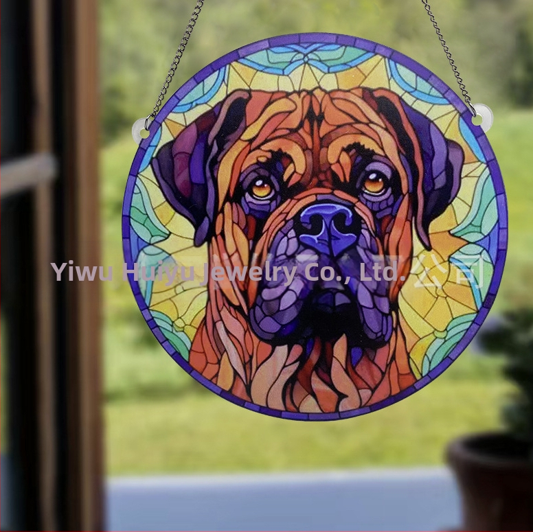 Διακοσμητικό παραθύρου με ακρυλικό σκύλο σε ζωγραφική, Huiyu, μοντέρνο στυλ τέχνης, εκτύπωση